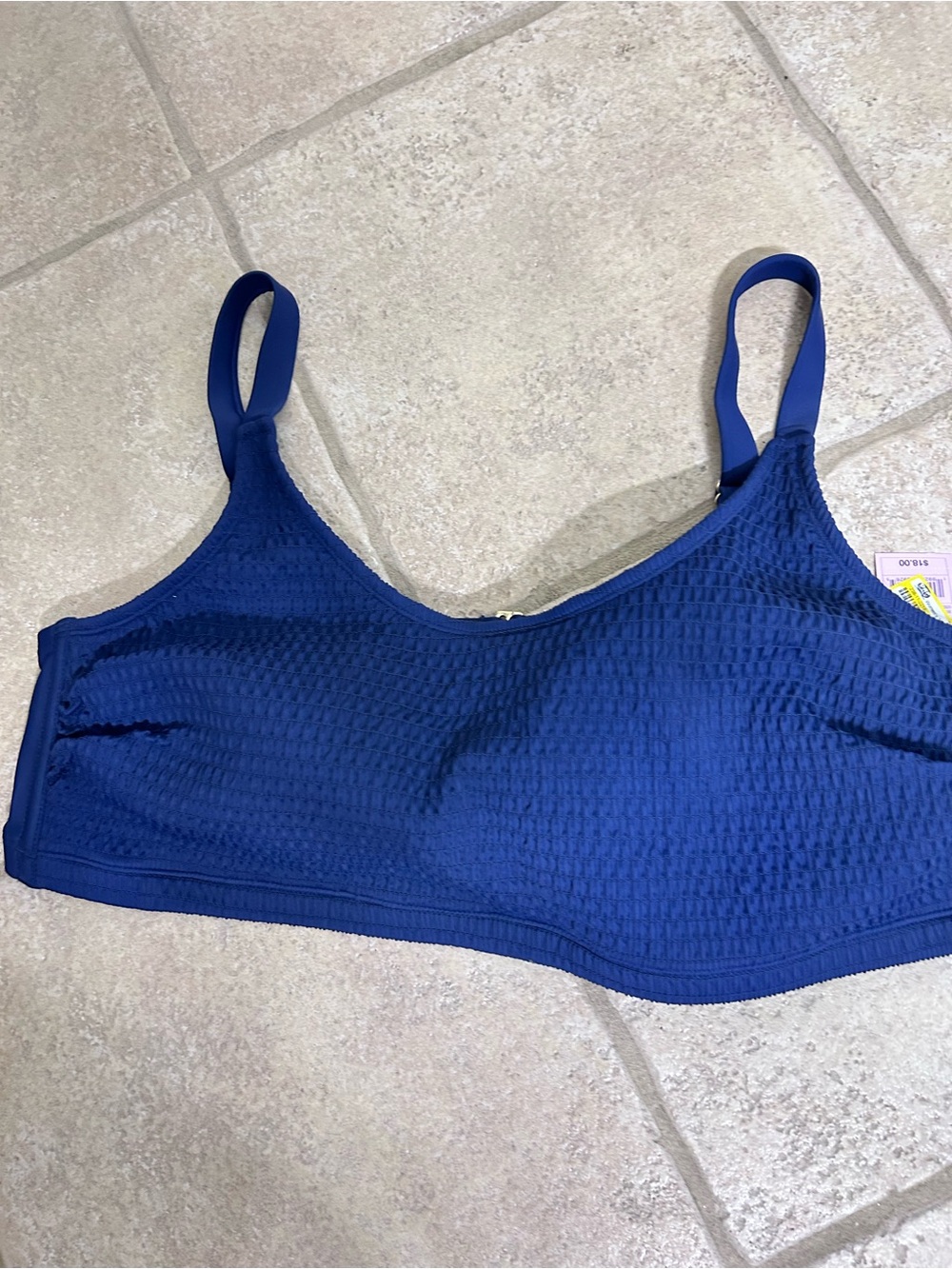 wild fable Blue Textured Bikini Top